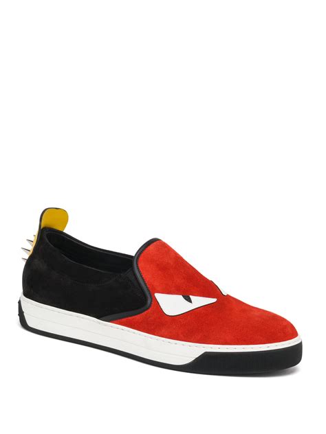 fendi slip on red